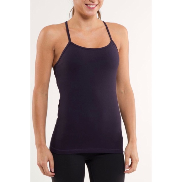 (SOLD) Lululemon Power Y Tank Black Swan Dark Purple - Picture 3 of 7